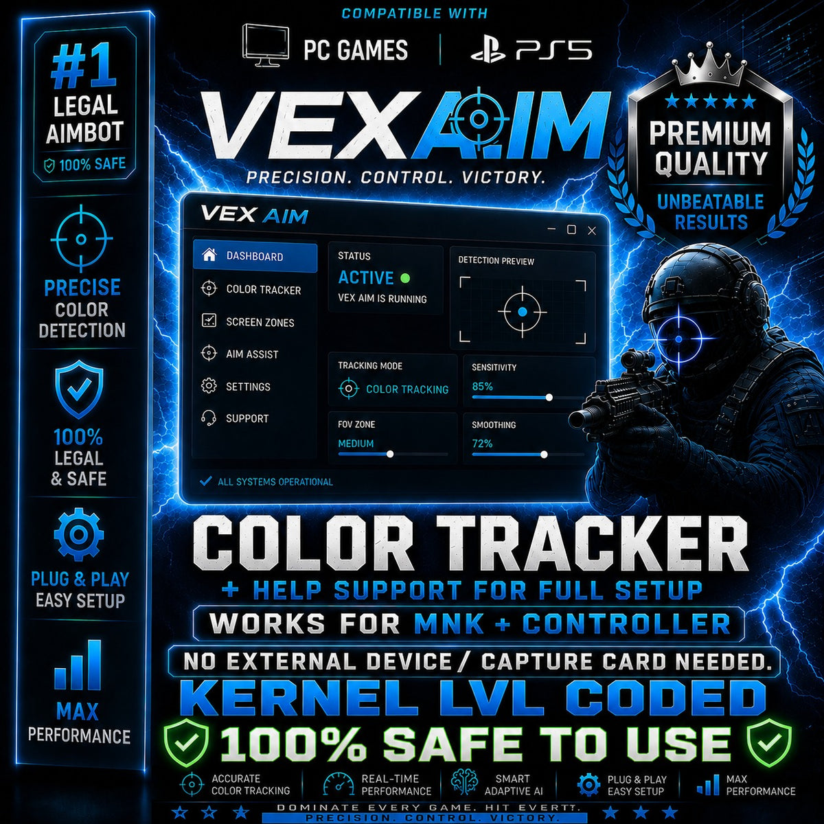 VEX Aim Color Tracking Aiming Tool (Kernal LvL Coded 100% Safe & Undetectable By All Anti-Cheats)